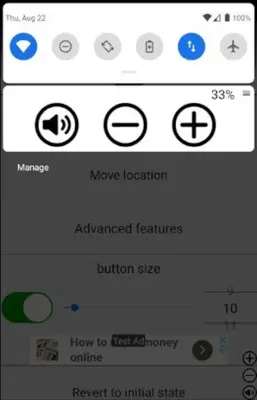 Always visible volume button android App screenshot 0