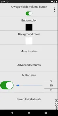 Always visible volume button android App screenshot 2